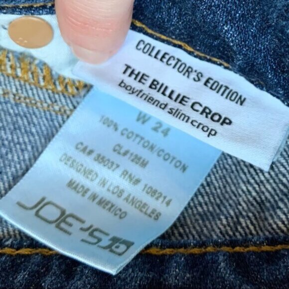 Joe's Jeans straight leg Jeans Billie Slim Crop Kumi Distressed Denim boyfriend - Picture 10 of 16